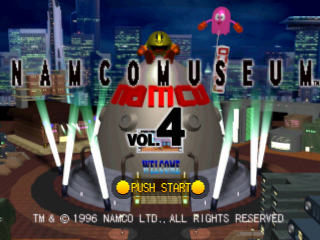 Namco Museum Vol. 4 title screen for Playstation